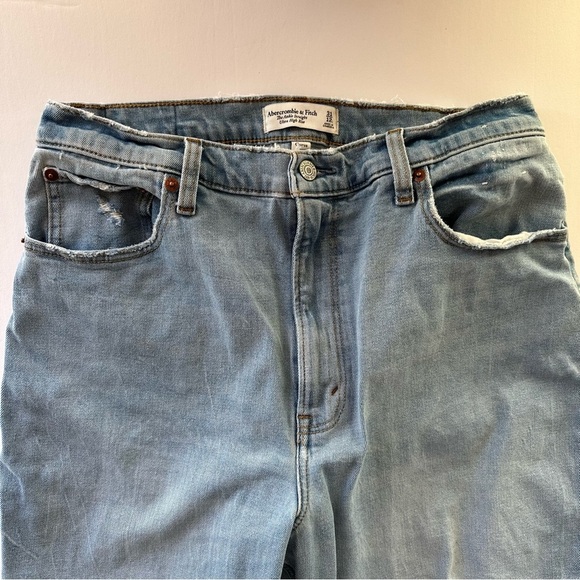 Abercrombie & Fitch Curve Love The Ankle Straight Ultra High Rise Jeans 31 12L - Picture 3 of 13